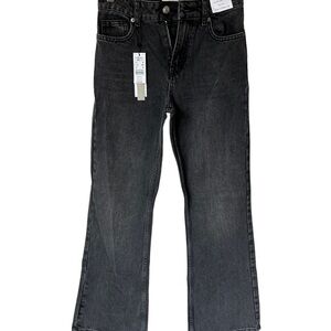 73. NWT Topshop Petite High Waist 90s Flare Black Jeans 2